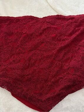 Women's Red Lace Intimates Bandeau - Unbranded
